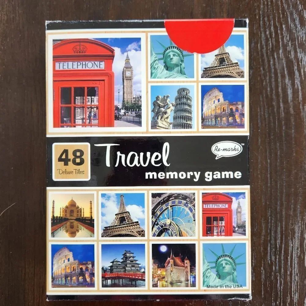 💜NIB Deluxe Travel Themed Memory Game